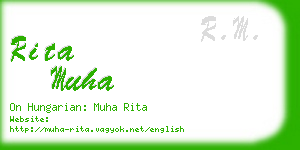 rita muha business card